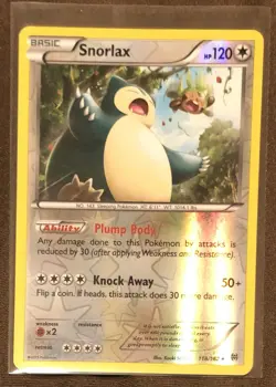 2015 Pokemon Snorlax 118/162 XY Breakthrough Reverse Holo - Image 1