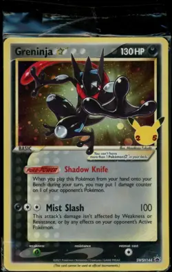 Pokemon TCG Greninja Gold Star SWSH144 Celebration Promo Sealed - Image 1