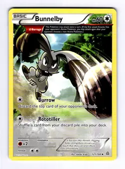 Bunnelby (Omega) XY - Primal Clash #121 (2015) Uncommon NM Pokemon - Image 1