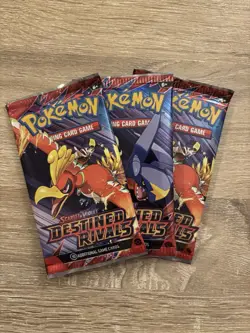Pokemon Sealed Destined Rivals Booster Pack Of 3 Random Art - Image 1