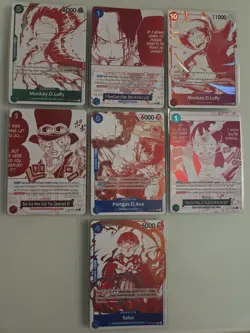 One Piece OP13 3rd Anniversary Treasure Pack Campaign Promo Set of 7 - Image 1