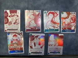One Piece OP13 3rd Anniversary Treasure Pack Campaign Promo Set of 7 - Image 1