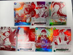One Piece Op13 3rd Anniversary Treasure Pack Campaign Promo Set Of 7 - Image 1