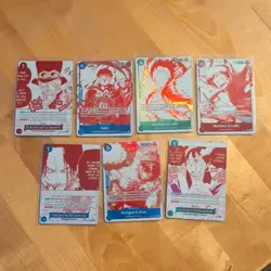 One Piece OP13 3rd Anniversary Treasure Pack Campaign Foil Promo Set of 7 - Image 1