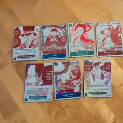 One Piece OP13 3rd Anniversary Treasure Pack Campaign Foil Promo Set of 7 - Image 2