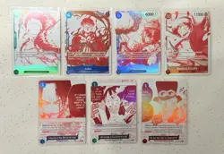 One Piece OP13 3rd Anniversary Treasure Pack Campaign Promo Set of 7 NM - Image 1