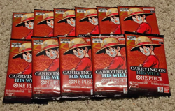 11x One Piece TCG OP13 Carrying On His Will Booster Pack ENGLISH Lot of 11 - Image 1