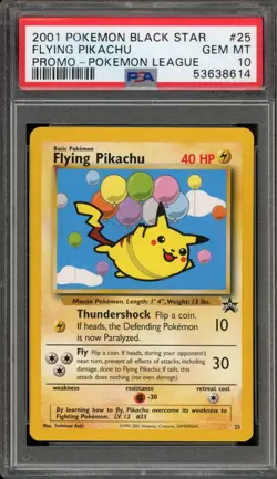 Pokemon Flying Pikachu League Black Star Promo #25 PSA 10 Gem Mint - Image 1