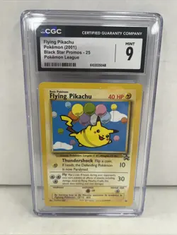 Flying Pikachu #25 Black Star Promo Pokemon League 2001 CGC 9 - Image 1