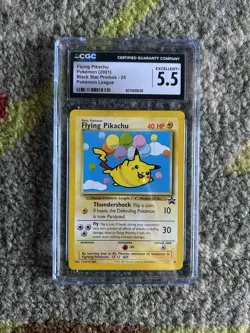 Flying Pikachu 2001 Black Star Promo 25 Pokemon League CGC 5.5 - Image 1