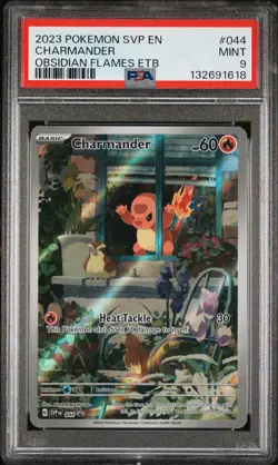2023 POKEMON SVP OBSIDIAN FLAMES ETB PROMO #044 CHARMANDER PSA 9 - Image 1
