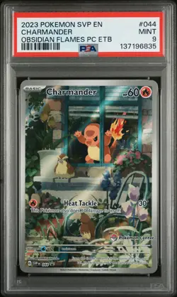 2023 POKEMON OBSIDIAN FLAMES POKEMON CENTER ETB PROMO #044 CHARMANDER PSA 9 - Image 1