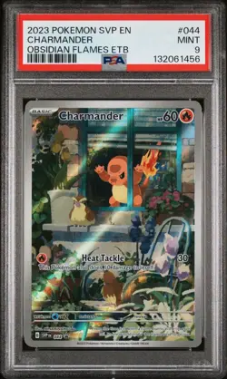 2023 Pokemon SVP En Charmander Obsidian Flames ETB Black Star Promo #044 PSA 9 - Image 1