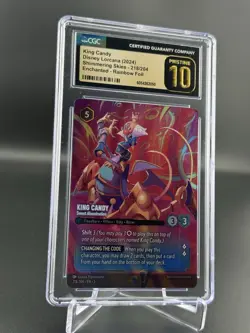 King Candy Enchanted 218/204 Disney Lorcana Shimmering Skies CGC 10 BL *Pristine - Image 1