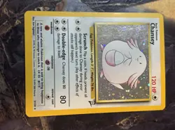 Pokemon TCG Chansey 3/130 Base Set 2 Holo Rare Card HP - Image 1