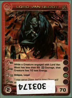 (303174) LORD VAN BLOOT 65/110/55/105/70 (2 Max Stats) Ultra Rare Chaotic Card - Image 1
