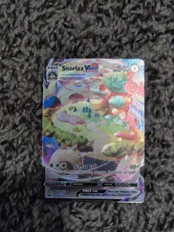 Pokemon TCG Snorlax VMAX Holo Ultra Rare Card Sword & Shield Base Set 142/202 - Image 2