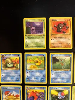 Pokemon TCG 1st Edition Fossil Card Lot Horsea Golem Sandslash Geodude - Image 2