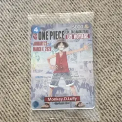 Bandai Monkey.D.Luffy P-055 One Piece Promo College Basketball US Voyage Card - Image 1