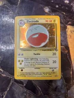 Pokemon TCG Electrode Jungle Holo Card 2/64 Unlimited Rare, Heavy Played HP - Image 1