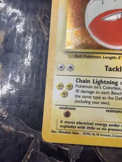 Pokemon TCG Electrode Jungle Holo Card 2/64 Unlimited Rare, Heavy Played HP - Image 2