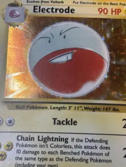 Pokemon TCG Electrode Jungle Holo Card 2/64 Unlimited Rare, Heavy Played HP - Image 4