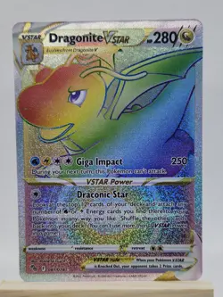 Pokemon Dragonite VSTAR 081/078 Secret Rare Full Art Holo Pokemon GO TCG Card - Image 1