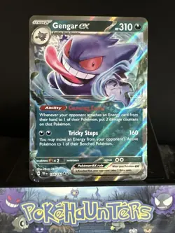 Pokemon Card Gengar ex 104/162 Temporal Forces Double Rare Near Mint - Image 1