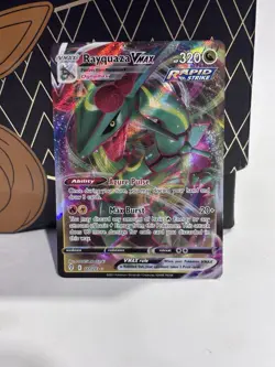 Pokemon Rayquaza VMAX Holo Ultra Rare Card Evolving Skies 111/203SWSH07 - Image 1