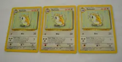 1999 POKEMON RATICATE 40/102 , LOT OF THREE CARDS - Image 1