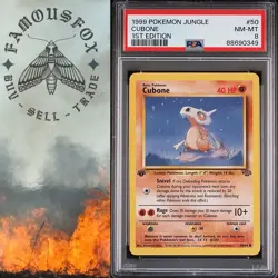 1999 Pokemon Cubone Jungle First Edition 50/64 PSA 8 NM-MT WOTC Pokemon 1st Ed - Image 1