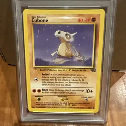 1999 POKEMON JUNGLE 1ST ED #50 CUBONE PSA 8 - Image 3