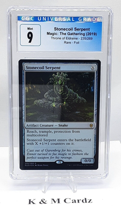 MTG - Throne of Eldraine - Stonecoil Serpent - Foil - Graded - CGC 9.0 - Image 1