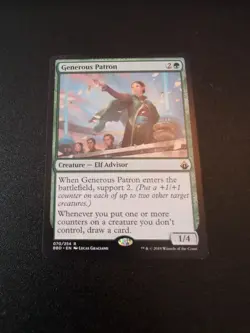 Generous Patron 070 LP BBD Commander MTG Battlebond Blight Curse Elf Counter - Image 1