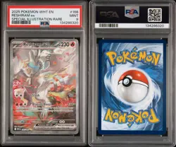 2025 POKEMON WHT EN-WHITE FLARE SPECIAL ILLUSTRATION RARE #166 RESHIRAM EX PSA 9 - Image 3