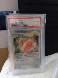 2011 POKEMON CALL OF LEGENDS #1 CLEFABLE-HOLO PSA 8 - Image 2