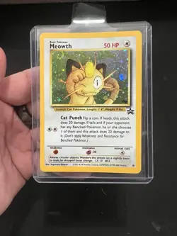 Pokemon Meowth Promo Holo Black Star #10 Game Boy GB Stamp WOTC Vintage - Image 1