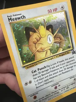 Pokemon Meowth Promo Holo Black Star #10 Game Boy GB Stamp WOTC Vintage - Image 2