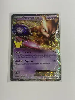Pokemon TCG Mewtwo EX Celebrations: Classic Collection 54/99 Holo Ultra Rare NM - Image 1
