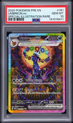 2025 POKEMON PRE EN-PRISMATIC EVOLUTIONS #161 UMBREON EX PSA 10 - Image 1