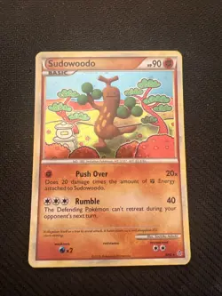 Pokemon 2010 HGSS Unleashed Sudowoodo 9/95 Holo Rare - NM - Image 1