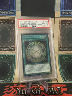Yu-Gi-Oh! SECRET PHARAOH'S RARE THE SEAL OF ORICHALCOS MAMA 2022 PSA 10 GEM MT - Image 1