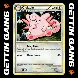 Clefable - 3/123 - Holo Rare - HeartGold & SoulSilver - Pokemon Card - LP - Image 1