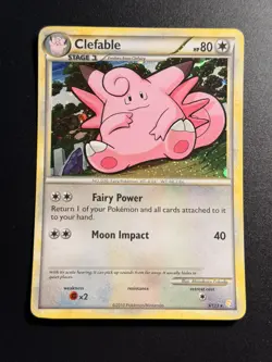 Clefable 3/123 Heartgold & Soulsilver Holo Rare Pokemon Card NM TO LP - Image 1