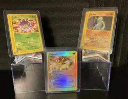 2002-03 Pokemon TCG (3) Card Lot VINTAGE LP/HP Base Set Holo/basic - Image 1