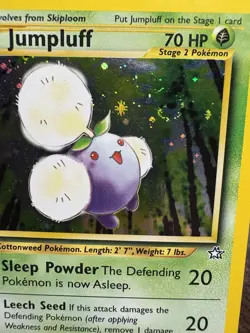 Pokemon TCG Jumpluff Neo Genesis Holo SWIRL 7/111 Unlimited Rare Card - Image 2