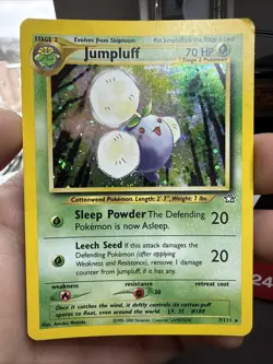 Pokemon Neo Genesis Swirl Holo Rare Jumpluff TCG Card 7/111 - Image 1