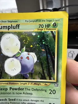 Pokemon Neo Genesis Swirl Holo Rare Jumpluff TCG Card 7/111 - Image 4