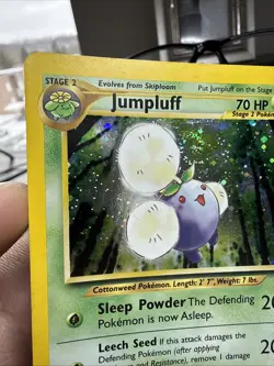 Pokemon Neo Genesis Swirl Holo Rare Jumpluff TCG Card 7/111 - Image 5