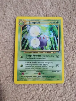 Pokemon TCG Jumpluff Neo Genesis Holo Card 7/111 Unlimited Rare, LP Condition - Image 1